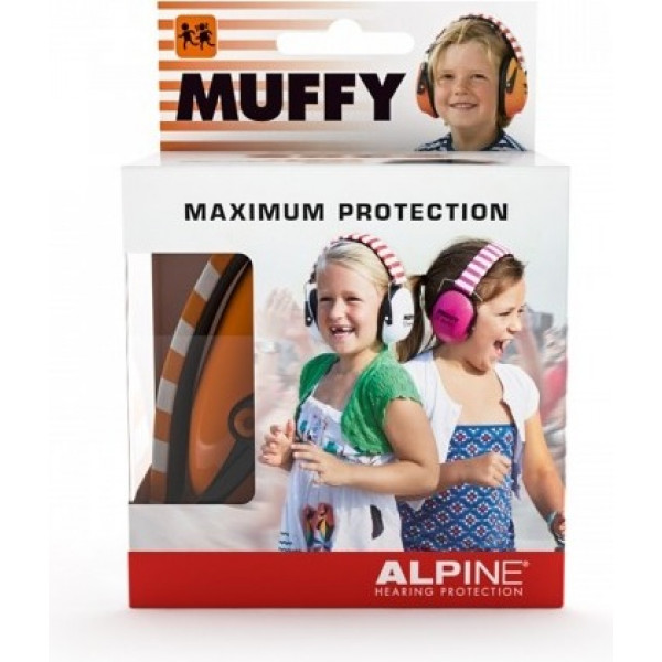 Alpine Muffy narancssárga gyermek hallásvédő/fülvédő tok