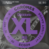 D'Addario ECG24 Chromes Flat Wound 11-50 elektromos gitárhúr