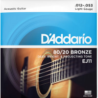 D'Addario EJ11 80/20 Bronze 12-53 akusztikus gitárhúr