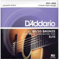 D'Addario EJ13 80/20 Bronze 11-52 akusztikus gitárhúr