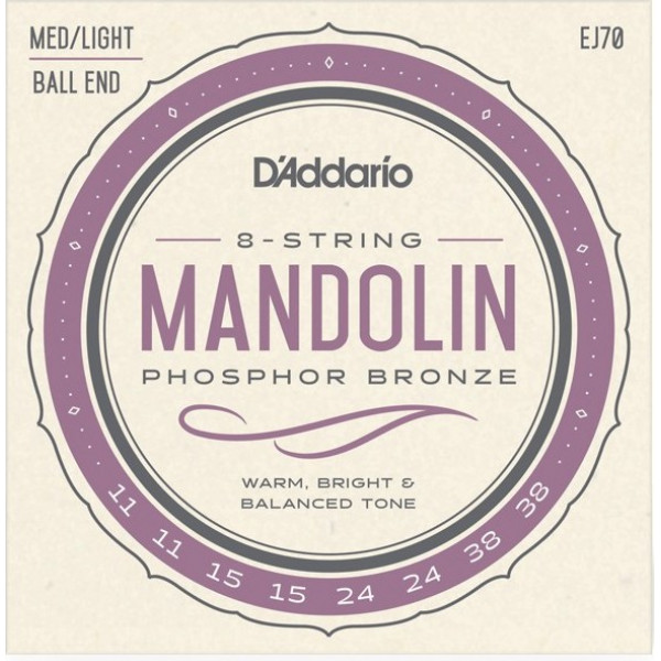 D'Addario EJ70 Phosphor Bronze 11-38 mandolin húr