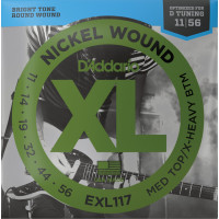 D'Addario EXL117 Nickel Wound 11-56 elektromos gitárhúr