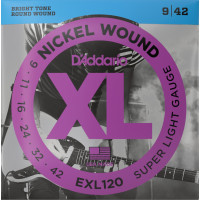 D'Addario EXL120 Nickel Wound 9-42 elektromos gitárhúr