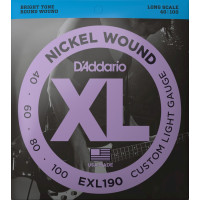 D'Addario EXL190 Nickel Wound 40-100 basszus gitárhúr