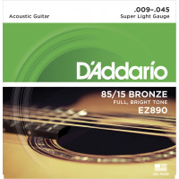 D'Addario EZ890 Bronze Super Light 9-45 akusztikus gitárhúr
