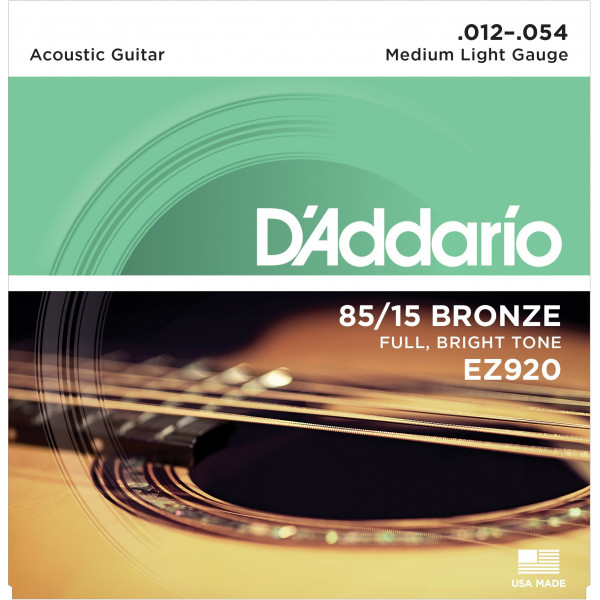D'Addario EZ920 Medium Light 12-54 akusztikus gitárhúr