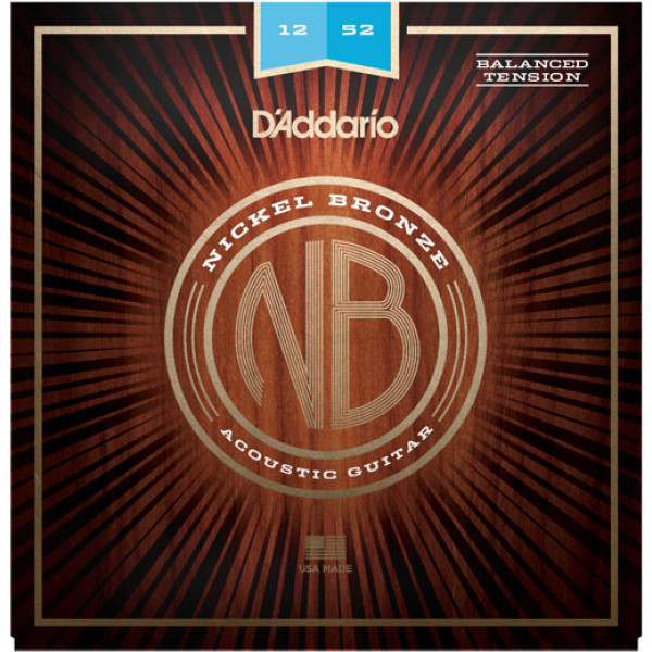 D'Addario NB1252BT Nickel Bronze 12-52 akusztikus gitárhúr