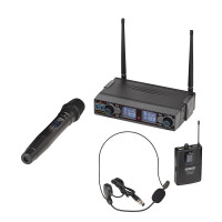 WF-D290HP MKII-A2 - UHF Dual Digital Wireless Microphone System UK plug