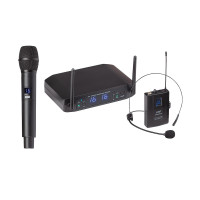 WF-U216HP-A2 - UHF Dual 16-Channel Wireless System with one handheld microphone and one headset UK plug