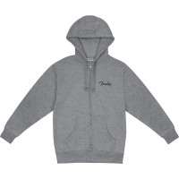 9113300506 - Fender® Spaghetti Small Logo Zip Front Hoodie, Athletic Gray, L