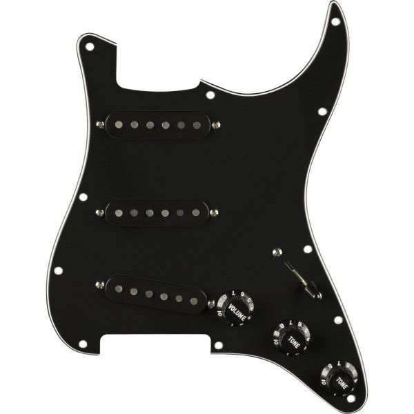 992236506 - Pre-Wired Strat® Pickguard, Pure Vintage '59 w/RWRP Midde, Black 11 Hole