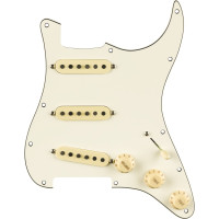 992237509 - Pre-Wired Strat® Pickguard, Pure Vintage '65 w/RWRP Midde, Parchment 11 Hole PG