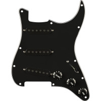 992237506 - Pre-Wired Strat® Pickguard, Pure Vintage '65 w/RWRP Midde, Black11 Hole PG