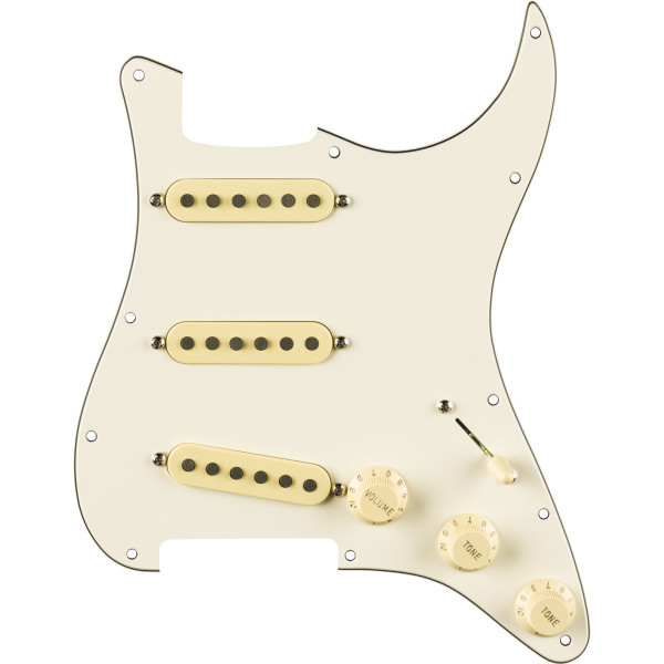Fender 992248509 - Pre-Wired Strat® Pickguard, Eric Johnson Signature, Parchment 11 Hole PG