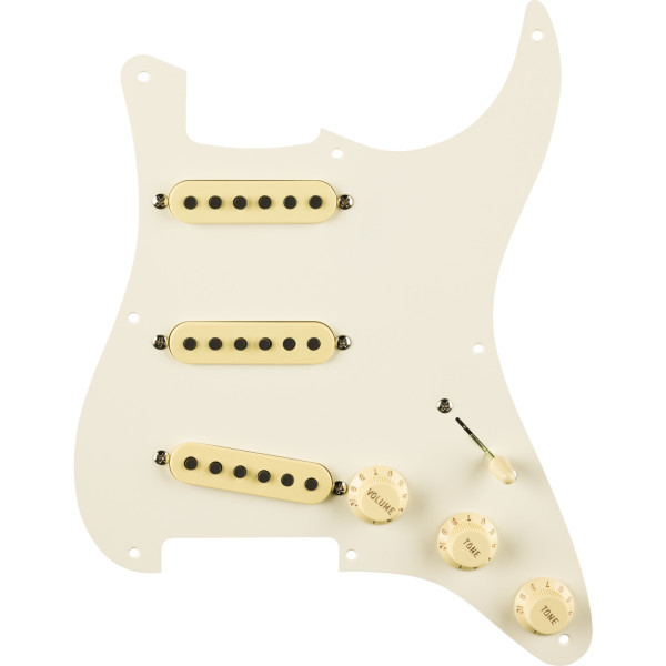 Fender 992248506 - Pre-Wired Strat® Pickguard, Eric Johnson Signature, Parchment 8 Hole PG