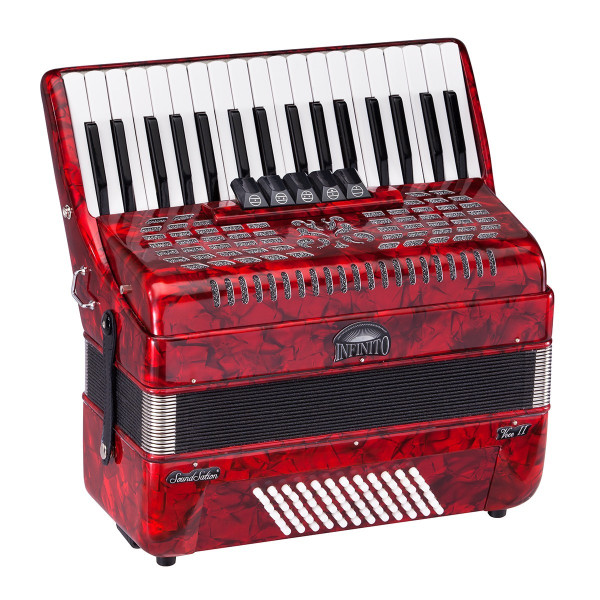 SOUNDSATION VOCE II 3472-RD - 72 bass key accordion red perloid