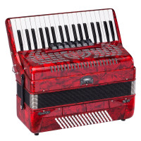SOUNDSATION VOCE III 3796-RD - 96 basses key accordion red perloid
