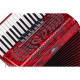 SOUNDSATION VOCE III 3796-RD - 96 basses key accordion red perloid