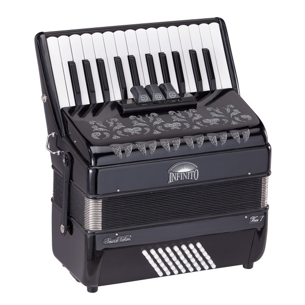 SOUNDSATION VOCE I 2648-BK - 48 basses accordion black