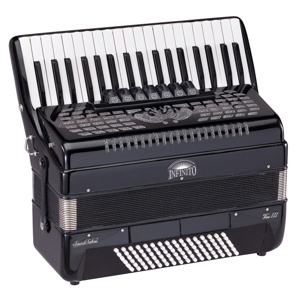 SOUNDSATION VOCE III 3796-BK - 96 basses accordion black