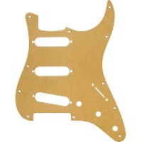 992139000 - Pickguard, Stratocaster® S/S/S, 11-Hole Mount, Gold Anodized Aluminum, 1-Ply