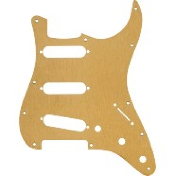 Fender 992139000 - Pickguard, Stratocaster® S/S/S, 11-Hole Mount, Gold Anodized Aluminum, 1-Ply