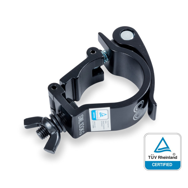 CENTOLIGHT CLCR-50100B - BLACK ALUMINIUM RAPID FIX CLAMP 48-50 MM AUTOMATIC RELEASE 100 KG