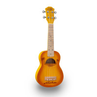 SOUNDSATION ETCHED S-YW - Szoprán ukulele intarziás rajzzal és tokkal