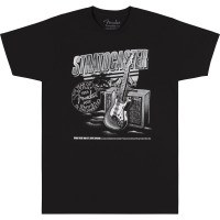 9101292597 - Fender Stratocaster™ 70th Anniversary, Tee, Black, L