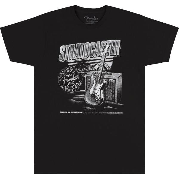 9101292597 - Fender Stratocaster™ 70th Anniversary, Tee, Black, L