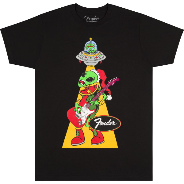 9194000606 - Fender® Ugly Christmas Tee Alien, Blk, XL