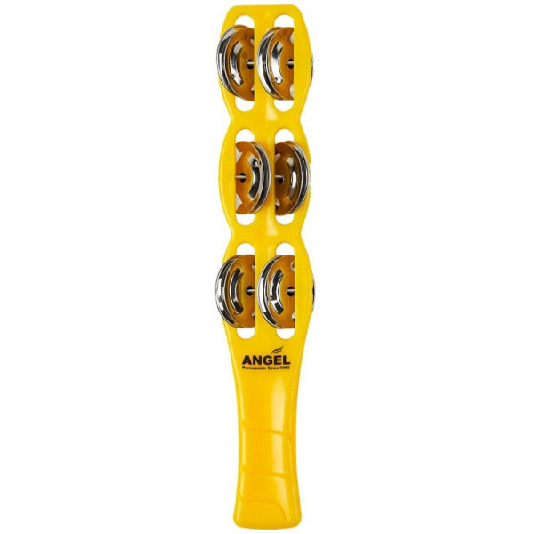Angel APJ-5 Yellow - Jingle stick with 6 pairs of jingles - Yellow