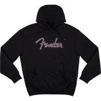9192413506 - Fender® Spaghetti Logo Wavy Checker Hoodie, Pink Checker, L