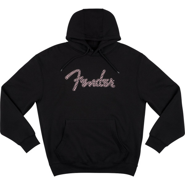9192413506 - Fender® Spaghetti Logo Wavy Checker Hoodie, Pink Checker, L