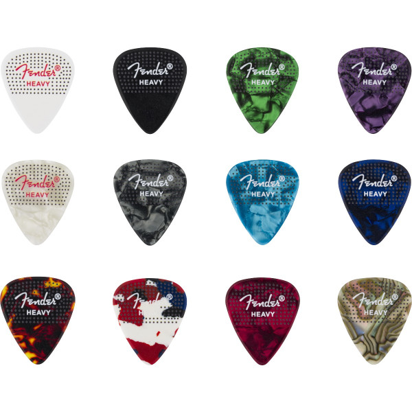 1980200500 - 351 Dotted Celluloid Picks, 12-Pack, Heavy