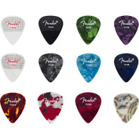 1980200100 - 351 Dotted Celluloid Picks, 12-Pack, Thin
