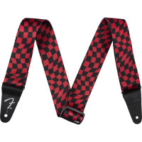 990637209 - Wavy Checkerboard Polyester Strap, Red