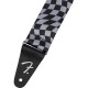 Fender 990637248 - Wavy Checkerboard Polyester Strap, Gray