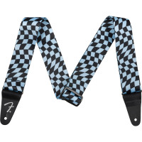 990637262 - Wavy Checkerboard Polyester Strap, Blue
