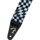 Fender 990637262 - Wavy Checkerboard Polyester Strap, Blue