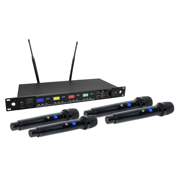 VERBA-401 A1 - Verba-401 UHF True Diversity Wireless System with Autoscan – 4 handmic A1 (516-558 MHz)
