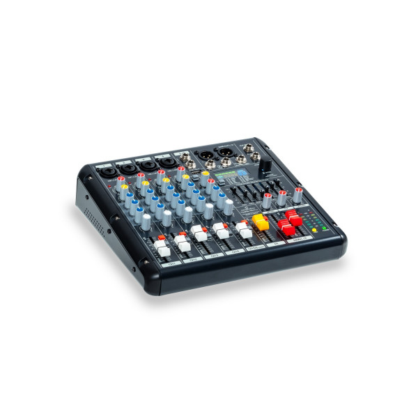 YOUMIX 410 PRO - 6-Channel Mixing Console with 4 Mono and 1 Stereo Channels, 24-bit 99 Effect, USB/BT, PC Interface