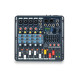 YOUMIX 410 PRO - 6-Channel Mixing Console with 4 Mono and 1 Stereo Channels, 24-bit 99 Effect, USB/BT, PC Interface