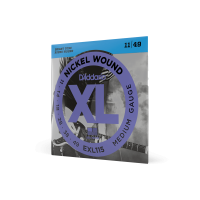 D'Addario Nickel Wound Electric Guitar Strings, Medium/Blues-Jazz Rock, 11-49