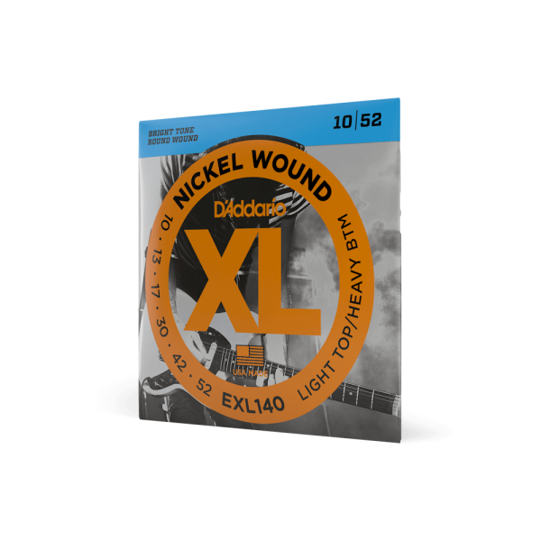 D'Addario EXL140 Nickel Wound, Light Top/Heavy Bottom, 10-52 D'Addario EXL140 Nickel Wound, Light Top/Heavy Bottom, 10-52