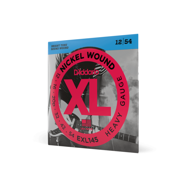 D'Addario EXL145 Nickel Wound, Heavy, Plain 3rd, 12-54 D'Addario EXL145 Nickel Wound, Heavy, Plain 3rd, 12-54