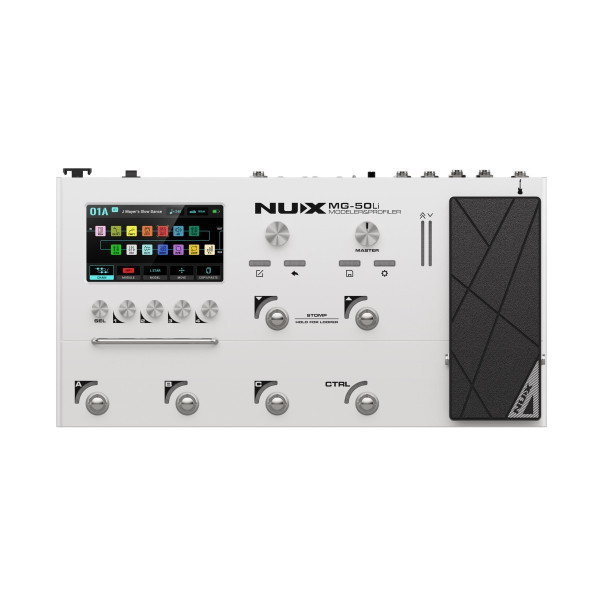 NUX MG-50li WH - Modeler & Profiler with lithium battery (White version)