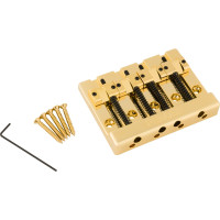 994408200 - Fender® HiMass™ 4-String Bass Bridge Assembly With Brass Saddles, Gold