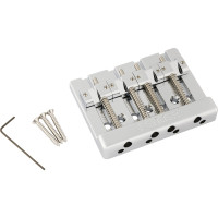 994411000 - Fender® HiMass™ String-Through 4-String Bass Bridge Assembly With Brass Saddles, Chrome