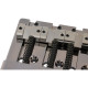 994411400 - Fender® HiMass™ String-Through 4-String Bass Bridge Assembly With Brass Saddles, Black Chrome